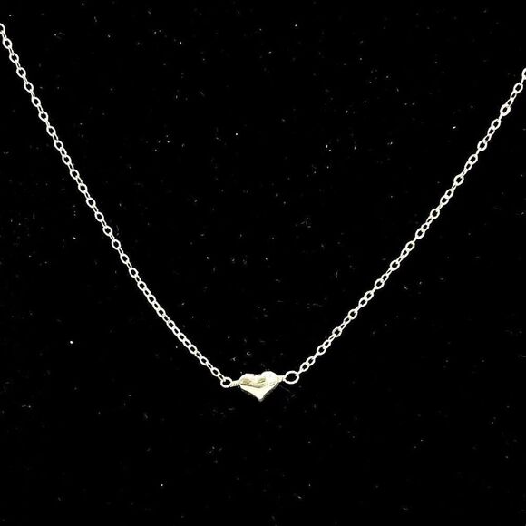 ARP Dainty Sterling 925 silver Heart Necklace - Picture 4 of 9